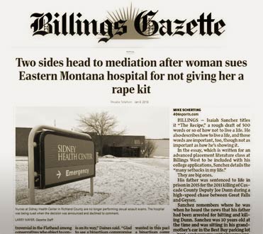 Montana Rape Kit Lawsuit
